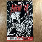 Wolverine Skull Rob Israel Art On A Uncanny Avengers #1 Blank Marvel Comics 2022
