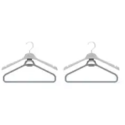 2x 2pc Joseph Joseph Orderly Long Garment Wardrobe Hanger Hanging Organiser Ecru
