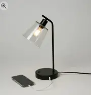 Dormify Ari Charging Desk Lamp Black USB-C Port