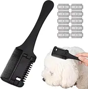 Pet Razor Comb | Dog Grooming Comb - Portable Pet Grooming Safe Dog Comb for Long-Haired Cat Short-Haired Cat