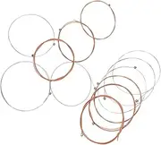Vaguelly 12pcs Strings Acoustic Guitar Strings for Replacement Durable Guitar Parts for Enhanced Sound Easy to Install