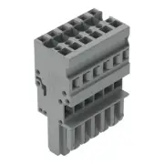 A● 2pcs WAGO 769-106 1-Conductor Female Connector 6-Pole 4,00 mm2 Gray New