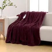 Dreamaker Coral Fleece Heated Throw Cherry 180x200cm