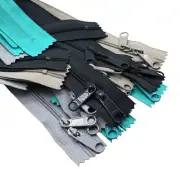 18 Inches YKK #4.5 Nylon Coil Long Pull Face to Face (Double Pull) Zippers 3pcs