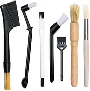 7-Piece Coffee Machine Cleaning Brush Set, Coffee Brush dusting Accessories, Wooden Cleaning Brush for Coffee Bean Grinding, Nylon Espresso Brush and Plastic Brush
