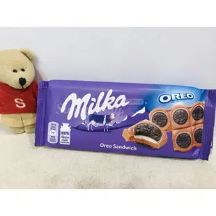 【Sunny Buy】◎現貨◎ Milka OREO三明治餅乾牛奶巧克力 草莓夾心 花生焦糖夾心 乳牛斑斑牛奶巧克力