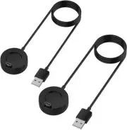Charger with Garmin Vivoactive 4/3/Fenix 5-USB Charging Cable Cord Clip-2 Packs