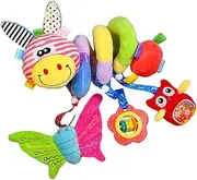 Newborn Baby Infant Toy Cute Deer Stroller Soft Plush Hanging Bed Spiral Toy - Yellow Mouth Deer