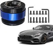 Zasdvn Steering Wheel Quick Release, Aluminum Steering Wheel Quick Hub, Removable Compact Adapter Adjustable Replacement for Racing Automotive Drift Car Boat Adventure