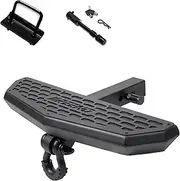 IIIREENO 24" Hitch Step Armor Fit for 2" Hitch Receiver Pickup Truck&Trailer&SUV Rear Bumper Guard Protector|Anti-Slip Design&with Traction Function | with Pin Lock and Stabilizer