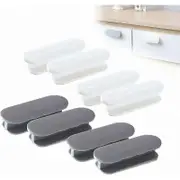 8 Pieces Self-Adhesive Door Handle, Plastic Door Knob Self-Adhesive Handle Window Handle, Suitable for Drawers, Cabinets, Refrigerator Handleswhite +