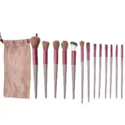 Catzon 13 Pcs Makeup Brushes Kit Foundation Eyeshadow Brush with Bag -Pink