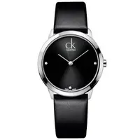 在飛比找森森購物網優惠-【瑞士 CK手錶 Calvin Klein】晶鑽女錶 中 皮