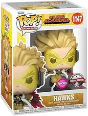 Funko PoP! My Hero Academia - Hawks Flocked Vinyl Figure, 10 cm Height