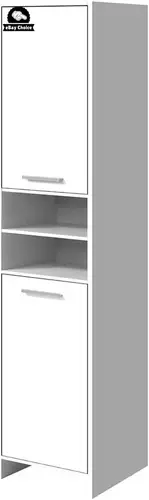 185Cm Bathroom Storage Cabinet Adjustable Cupboard Side Table Shelf White