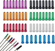 Cycling Cable Ends - 56x Aluminum Alloy Shifter Caps for Cycle - Portable Shifter Inner Tips, Cycling Components and Parts for Road Mountain Cycle