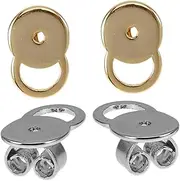 BELLIFFY 4pcs Secure Earring Backs Heavy Duty Replacement Accessories for Pierced Ear Studs Durable Stoppers for Enhanced Earring Support Elegant Design