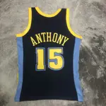 【實壓】男士全新原創籃球球衣掘金 #15 CARMELO ANTHONY JERSEY 海軍藍