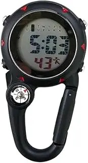 [Tapfou] Multi-Function Digital Carabiner Watch - Clip On Timer, Alarm, Stopwatch for Nurses, Students, Elderly, Hiking, Backpacks - Lightweight and Portable Design (Black)