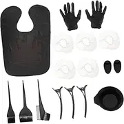 MERRYHAPY Hair Dyeing Kit 9pcs Professional Tools Comb Bowl Earmuffs for Diy Tinting Mixing Home/salon Random Color