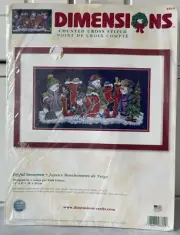 DIMENSIONS JOYFUL SNOWMEN COUNTED CROSS STITCH KIT 8690 BRAND NEW SEALED