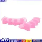 2x Toe Separator Hallux Valgus Corrector Hammer Straightener (Adult Pink)
