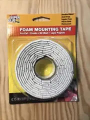 Original Super Glue Double-Sided Foam Mounting Tape Pre-Cut Tabs