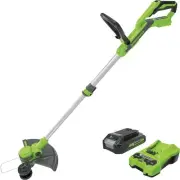 Greenworks 24V 12 In. Cordless Battery String Trimmer & Edger with 2.0 Ah