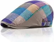 [MOANATURA] Mens Peaky Blinders Plaid Hats for Men or Women Summer or Spring Adjustable One Size Original Gifts for Men Hat