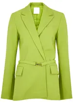 Paris Georgia Magda Belted Textured Blazer - Lime - M (UK12 / M) M (UK12 / M)