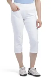 Puma Golf Women's Pwrshape Capri Pants White Straight Leg Size XL - NWT $75
