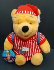 Vintage Disney Winnie The Pooh 1998 "Pajama Fun Sleepover Plush Backpack".NWT.
