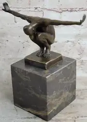 The Athlete: Handcrafted Solid Bronze Statue by Miguel Lopez, a Timeless Decor