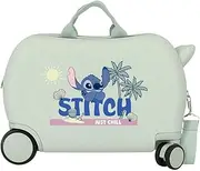 Joumma Disney Stitch Just Chill Children's Suitcase Green 45 x 31 x 20 cm Rigid 1.8 kg Combination Lock Side ABS 1.8 kg 27.9L Hand Luggage, Green, One Size, Children's Suitcase