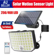 468LED Solar Powered Lights Motion Sensor Outdoor Garden Security Flood Lamp AU