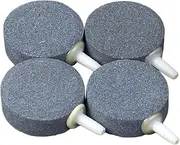 AQUANEAT 1.5 Inch Air Stone Disc, 4 Packs, Aerator Bubble Diffuser, Air Pump Accessories for Hydroponics, Aquarium Fish Tank, Ponds, DWC Reservoirs and Circulation System