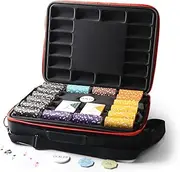 Millions Deluxe 1000 Chip Poker Set - Premium Viper Case - 14g Poker Chips - 2 x Official Jacks Pro Playing Cards - Classic Dealer and Blind Buttons