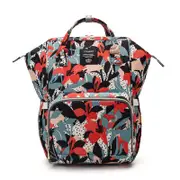 Baby Diaper Backpack Large Capacity Baby Bags for Fashion Mommy Maternity Nappy Bag,Red Flower