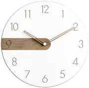Modern Minimalist Exposed Wood Silent Wall Clock (Numerical)