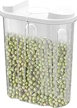 LeoLeoyy Rice Storage Container,2.5L Air Tight Cereal Storage Containers - Rice Holder Bucket Double Buckle Cereal Dry Food Box Multi-Functional for Home Kitchen Pantry Organization