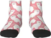 [pvinnk] Alpaca Llama Print Functionality Socksing Adult Socks For Workout Winter Warmth And Everyday Wear