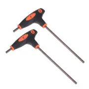 2pcs T-Handle Hex Key 4mm S2 Metric Size Wrench for Auto Maintenance