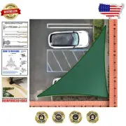 Elegant Green 12' x 13' x 17.7' Triangle Shade Sail - UV Resistant & Durable