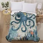 Octopus Blanket Bedding Single Size Warm Coverlet Sofa Throw Rug 150cm x 200cm