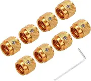 uxcell 8PCS Guitar Knobs Metal, Volume Tone Control Dome Knobs 1/4" x 9/16" Potentiometer Knobs with Set Screw for Electric Guitar Bass, Gold
