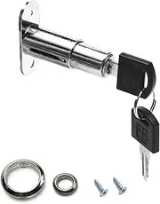 MroMax Linkage Drawer Lock Accessories Drawer Cabinet Cam Lock Length Cylinder 32mm Cam Zinc Alloy Chrome Finish Keyed Different 1Pcs