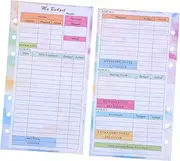 HOMSFOU 14 Sheets Colorful Budget Planner Refill Inserts for Personal Money Binder Organizer Monthly Weekly Expense Tracker Flexible Portable Planning for Efficient Budget Management