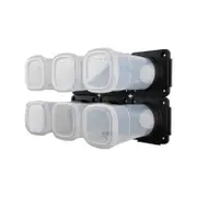 Tactix 600ml Modular Plastic Jars System - 6 Pack