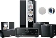 Yamaha YHT-6A 7.2ch Home Theatre Package with Dolby Atmos, Bluetooth, MusicCast, DAB+ Digital Radio, AirPlay 2, in-Ceiling Speakers and Premium EF Series Speakers, Black