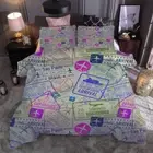 Flight itinerary3D Print Duvet Quilt Doona Covers Pillow Case Bedding Sets